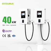 Borne de Recharge Murale ou Autonome pour Véhicules Électriques (EV) 40 kW, Compatible CCS2, GBT, Chademo, pour Usage Commercial et Domestique (OEM)