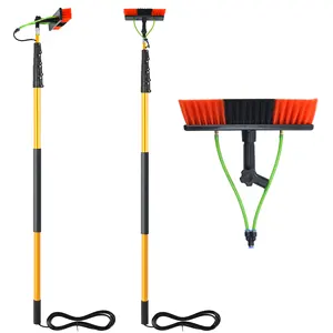 12FT 18FT 24FT Lightweight Window Cleaning Water Fed Pole Brush Telescopic Pole Solar Panel Cleaning Kit