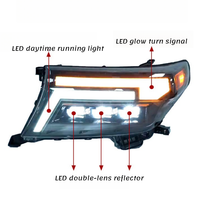 Ensemble de phares LED YM 12 Land Cruiser avec clignotants séquentiels, Plug & Play, ajustement universel, neuf, 12V, 6000K, 70W, 6000lm, garantie 1 an