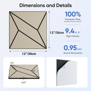 Panneau mural insonorisant moderne en feutre de polyester <span class=keywords><strong>Plaque</strong></span> rainurée conçue en usine fendue pour des entrepôts à discours améliorés - Product Image 3