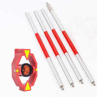 Mini-prisme ZHONGHUI en verre BK7 + plastique ABS, 4 pôles décalés -30/0/17,5 mm, précision <5°, cube d'angle argenté/revêtu de cuivre pour station totale