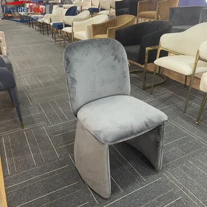 เก้าอี้พักผ่อนสไตล์นอร์ดิกมินิมอลอเมริกันโมเดิร์น โครงโลหะ สำหรับห้องนอน โรงแรม หรูหราเบาๆ รุ่นโมเดิร์นรูม หุ้มผ้า ใช้สำหรับรับประทานอาหาร - Product Image 3