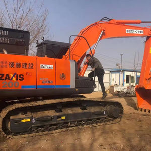 Excavadora sobre orugas Hitachi de alta calidad, excavadora de orugas EX200 de alta calidad, con 1 año de garantía, bomba y engranaje de momento de alta carga - Product Image 1