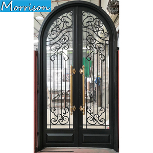 Ins — portes d'entrée <span class=keywords><strong>en</strong></span> <span class=keywords><strong>fer</strong></span> <span class=keywords><strong>forgé</strong></span>, <span class=keywords><strong>bois</strong></span> <span class=keywords><strong>avec</strong></span> verre trempé, nouveau Design 2020 - Product Image 4