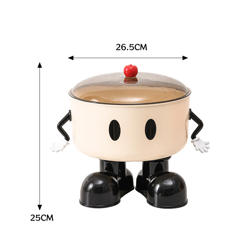 Cream-colored [with lid, hands and feet]