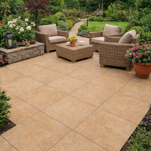Adoquines antidérapantes pour extérieur, carreaux de <span class=keywords><strong>sol</strong></span> extérieurs, 20 mm, pavés en porcelaine brun clair pour <span class=keywords><strong>sol</strong></span>, 60x60, céramique - Product Image 2