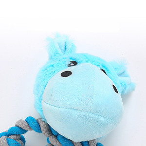 Peluş hayvan şekli halat düğümü çiğnemek oyuncak köpekler için çekme halatı römorkör savaş ve diş temizleme çiğnemek halat köpek oyuncaklar - Product Image 6