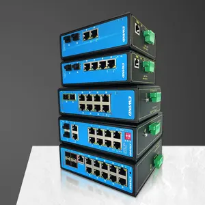 औद्योगिक POE स्विच 10 बंदरगाहों गीगाबिट अपलिंक प्रबंधित नेटवर्क स्विच 4 के साथ ईथरनेट SFP फाइबर बंदरगाहों IP40 नेटवर्क स्विच