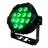 Projecteur LED Par Can 6-en-1 RGBWA UV 12x18W pour extérieur, éclairage de scène DMX LED 6-en-1, projecteur LED Slim Par IP65