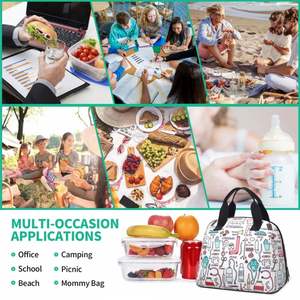 Travel Nurse Bag <b>Insulated</b> <b>Lunch</b> Bags Women Cartoon Nurse Print Food Case School Cooler Warm Bento <b>Box</b> for Kids - Product Image 5