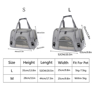 Tas Jinjing Hewan Peliharaan Portabel Berbahan 600D Kationik yang Bernapas untuk Kucing & Anjing Kecil, Cocok untuk Perjalanan Mobil - Product Image 2