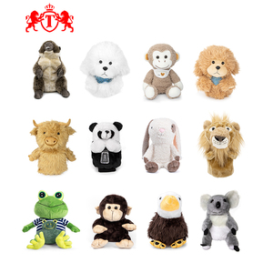 <span class=keywords><strong>Housse</strong></span> de tête de club de golf personnalisée en peluche animale, directement de l'usine, avec logo amusant, nouveauté, motif dessin animé mignon - Product Image 1