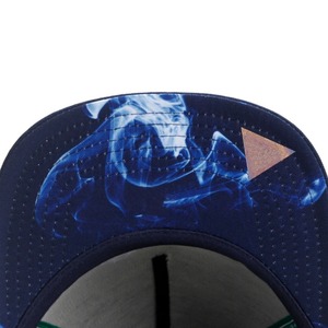 Casquette Snapback Unisexe Premium 100% Coton Imperméable Style Urbain Réglable avec Applique Feuille Bleu Marine Respirante - Product Image 2