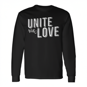 T-shirt à manches longues Unite With Love, vêtements promotionnels pour les réunions de famille et d'amis - Product Image 2