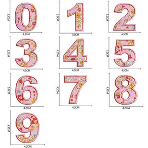 Nouveaux patchs thermocollants exquis de 5,3 cm avec motif floral rose, bleu et blanc, lettres imprimées pour la décoration de vêtements et de chapeaux - Product Image 6