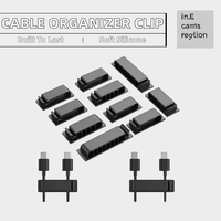 Organisateur de câbles durable Jiaen, support de gestion des fils, enrouleur de câbles USB flexible, clips en silicone transparent pour souris