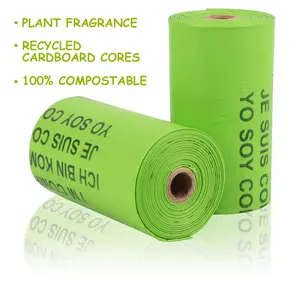 8 Rolls Box Biodegradable Compostable Dog Poop Bags Wholesale Dog Poop Bags Customized Logo Dog Poop Dispensers With Bags