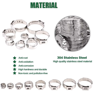 Kẹp ống đơn tai DWB PEX, làm bằng thép không gỉ 304, xuất xứ Chiết Giang - Product Image 2