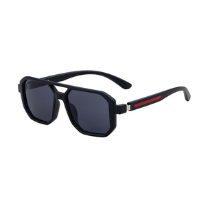 Lunettes de soleil carrées pour hommes Zx-8955, en plastique noir et métal, protection UV400, classe 2, avec boîte, pour usage extérieur - Product Image 5