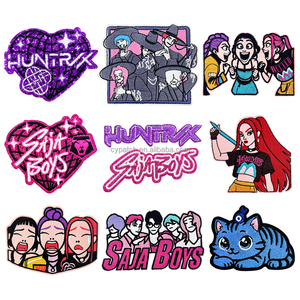 Custom K-pop Girls Sequin Embroidered <strong>Patch</strong>, Fashionable Glitter Applique for Jackets Bags and DIY Clothing Decoration - Product Image 1