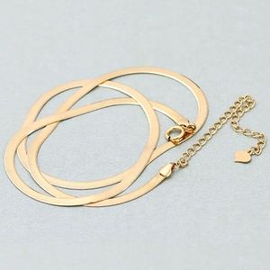 Xinfly Au750 2.5mm 3mm 3.7mm Wedding Party Engagement 18k Solid Gold Snake Chain Dainty <b>Choker</b> Necklace for Woman - Product Image 1