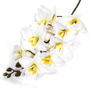 Rama de Orquídea Cymbidium <span class=keywords><strong>Vanda</strong></span> de Látex Grande Hecha a Mano, 9 Cabezas, Flor de Cattleya Híbrida, <span class=keywords><strong>Planta</strong></span> Artificial de Catland para el Día del Padre - Product Image 3