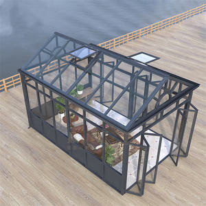 Kits de véranda en aluminium de conception moderne DTOP, vente en gros de véranda pour villas avec moulage de toit polygonal - Product Image 2