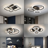 Lampe lanterne LED de luxe moderne pour salon, salle à manger, cuisine, chambre, villa, plafond - Design circulaire simple, télécommande