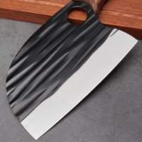 Couteau à viande professionnel de 6 pouces, couteau de boucher, lame martelée avec manche en bois de rose pleine longueur