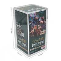 Boîte de rangement portable en acrylique transparent pour cartes One Piece TCG japonaises, 86x86x159mm, avec couvercle magnétique, OP01-OP13