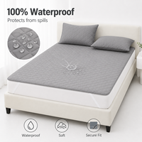 Drap plat matelassé imperméable à ultrasons pratique, anti-déversement, acceptant les commandes en gros et l'emballage personnalisé