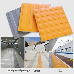 Chất lượng tốt 250*250mm mù PVC xúc giác lát gạch nhựa xúc giác chỉ số dải - Product Image 1