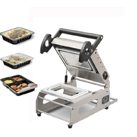 Machine de scellage manuelle de barquettes alimentaires FR220E, machine d'emballage par scellage thermique