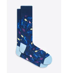 200 सुइयों उच्च गुणवत्ता थोक Mens डिजाइनर Mercerized कपास बंदर कस्टम मोजे - Product Image 1