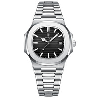 Nouvelle Montre de Luxe POEDAGAR 613, Étanche, Mouvement Quartz, Lumineuse, en Acier Inoxydable et Cuir, Montre-Bracelet Masculine Idéale pour les Affaires