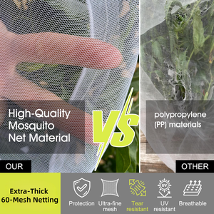 Filet de protection pour arbres fruitiers avec fermeture éclair et cordon de serrage, filet anti-oiseaux pour <span class=keywords><strong>jardin</strong></span>, couverture de protection pour plantes, barrière anti-insectes et oiseaux pour myrtilles, protection pour arbres - Product Image 4