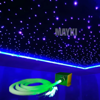 Projecteur LED à fibres optiques WiFi TUYA Twinkle, éclairage LED intelligent contrôlé par application, RGBW, ciel étoilé pour plafond, pour home cinéma