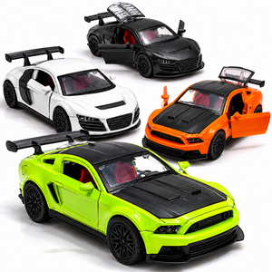 <span class=keywords><strong>Prix</strong></span> d'usine : Voiture de sport miniature en métal moulé sous pression 1:36, modèles R8 et Mustang, avec <span class=keywords><strong>portes</strong></span> ouvrantes, pour garçons, vente en gros - Product Image 1