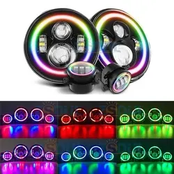 New OEM 7 Inch Round Led Headlights With Drl Turn Signals Faro Para Jeeps For Wrangler Jk Headlight