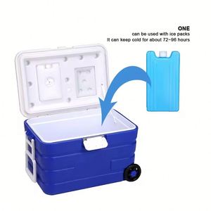 Glacière isotherme 40L en PU avec logo personnalisé et roues, grande capacité, pour l'extérieur - Product Image 6