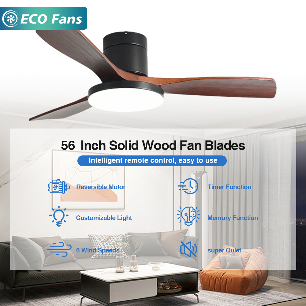56 Inch Nordic Ceiling Lamps, High-Wind Fan , Living Room , Dining , Bedroom , Chandeliers - Metal Body