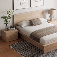 Vente en gros de luxe cerise noire 3 pièces pour chambre à coucher avec cadre de lit et table de chevet pour la maison, hôtel, villa ou appartement