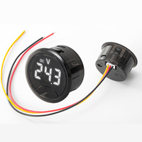 Voltmeter LED 7-150V DC dan 65-265V AC untuk Kendaraan Model 3318