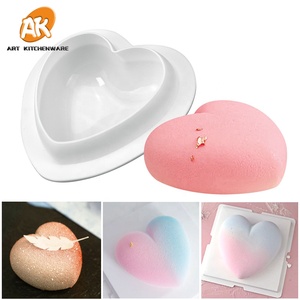 AK <span class=keywords><strong>3D</strong></span> corazón silicona Mousse pastelería moldes <span class=keywords><strong>de</strong></span> pastel <span class=keywords><strong>de</strong></span> Chocolate para decoración <span class=keywords><strong>de</strong></span> pasteles <span class=keywords><strong>de</strong></span> boda moldes para hornear Día <span class=keywords><strong>de</strong></span> San Valentín pastelería hornear - Product Image 3