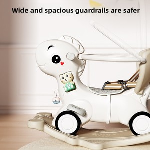 Caballo Balancín de Plástico para Niños, Juguete Multifuncional de Doble Uso para Niños y Niñas, Regalo de Cumpleaños para Niños de Un Año - Product Image 3