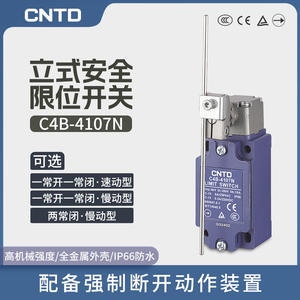 Microinterruptor Eléctrico CNTD Changde C4B-4107N y C4B-4117N con 10A Máx. Varilla Metálica Larga Actual - Product Image 3