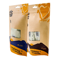 Pochette debout avec logo personnalisé Emballage alimentaire flexible avec fermeture à glissière en aluminium laminé sérigraphié pour le sucre et le pain