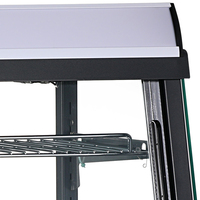 Vitrine chauffante commerciale à 4 faces vitrées pour comptoir, présentoir de plats chauds, vitrine chauffante pour aliments, certifiée ETL CE GS UKCA