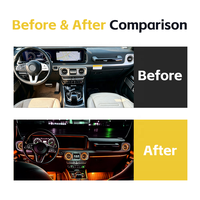 Modification de l'intérieur de la voiture, éclairage ambiant LED à 64 couleurs pour les aérateurs avant et arrière, pour Mercedes-Benz Classe G W464 W463A