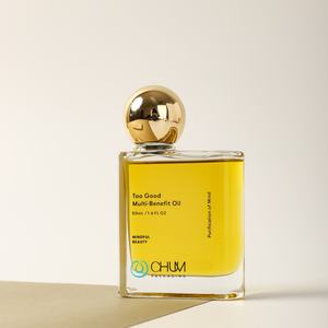 30ml 50ml Glas Kosmetik flasche Elegante klare, einzigartige Form mit goldenem Kugel deckel und innerem Stopfen für ätherisches Hautpflege öl - Product Image 5